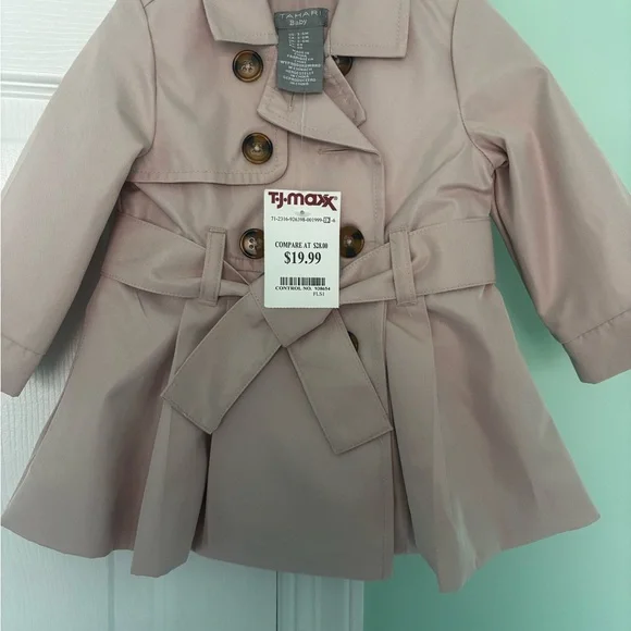 Tan Kids Trench Coat - Picture 1 of 5